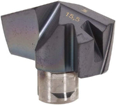 Iscar - Series ICM, 15.49mm Diam Grade IC907 140° Replaceable Drill Tip - Carbide, TiAlN/TiN Finish, 15 Seat Size - All Tool & Supply