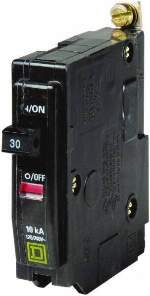 Square D - 30 Amp, 240 VAC, 1 Pole, Bolt On Miniature Circuit Breaker - 14-8 AWG - All Tool & Supply