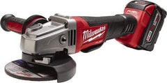 Milwaukee Tool - 4-1/2 & 5" Wheel Diam, 8,500 RPM, Cordless Angle & Disc Grinder - 5/8-11 Spindle, 18 Volts - All Tool & Supply