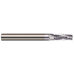 Harvey Tool - 1/16-27 to 1/8-27 Internal/External 27 TPI 1/4" Shank 3-Flute Solid Carbide Helical Flute Thread Mill - Exact Industrial Supply