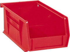 Durham - 7-7/16" Deep, Red Plastic Hang and Stack Bins - 3" High x 4-3/16" Wide x 7-7/16" Long - All Tool & Supply