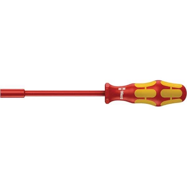 Wera - 8mm Solid Shaft Insulated Nutdriver - Cushion Grip Handle, 230mm OAL - All Tool & Supply