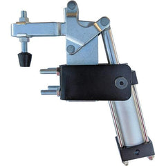 Gibraltar - 600 Lb Inner Hold Capacity, Horiz Mount, Air Power Hold-Down Toggle Clamp - 1/8 NPT Port, 88° Bar Opening, 3.84" Height Under Bar - All Tool & Supply