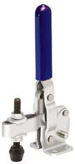 Gibraltar - 375 Lb Holding Capacity, Vertical Handle, Manual Hold Down Toggle Clamp - 62° Handle Movement, 115° Bar Opening, U-Bar, Flanged Base, Carbon Steel - All Tool & Supply