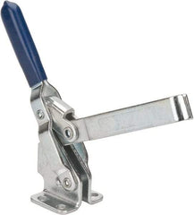 Gibraltar - 350 Lb Holding Capacity, Vertical Handle, Manual Hold Down Toggle Clamp - 62° Handle Movement, 115° Bar Opening, U-Bar, Flanged Base, Carbon Steel - All Tool & Supply