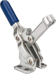 Gibraltar - 200 Lb Holding Capacity, Vertical Handle, Manual Hold Down Toggle Clamp - 64° Handle Movement, 104° Bar Opening, Solid Bar, Flanged Base, Carbon Steel - All Tool & Supply