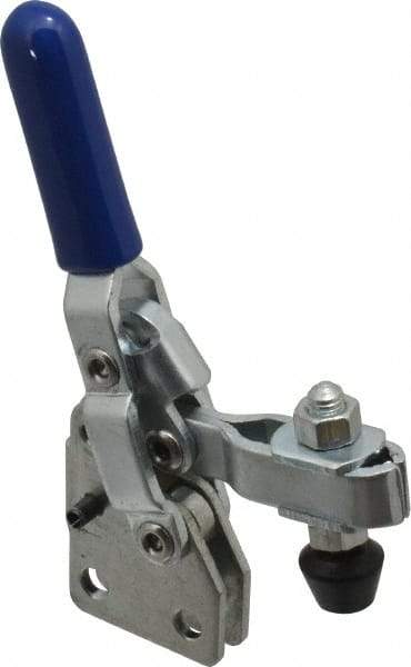 Gibraltar - 100 Lb Holding Capacity, Vertical Handle, Manual Hold Down Toggle Clamp - 60° Handle Movement, 110° Bar Opening, U-Bar, Straight Base, Carbon Steel - All Tool & Supply