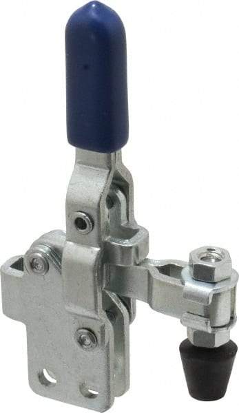 Gibraltar - 200 Lb Holding Capacity, Vertical Handle, Manual Hold Down Toggle Clamp - 64° Handle Movement, 104° Bar Opening, U-Bar, Straight Base, Carbon Steel - All Tool & Supply