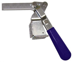 Gibraltar - 375 Lb Holding Capacity, Vertical Handle, Manual Hold Down Toggle Clamp - 60° Handle Movement, 185° Bar Opening, Solid Bar, Flanged Base, Carbon Steel - All Tool & Supply