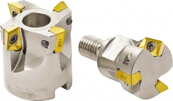 Seco - 94° Lead Angle, 25mm Min Cut Diam, 7mm Max Depth of Cut, Indexable Chamfer and Angle End Mill - 2 Inserts, XO.. 1204.. Insert Style, Through Coolant, Modular Connection - All Tool & Supply