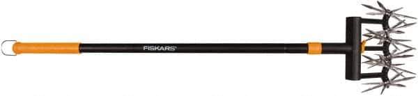 Fiskars - Cultivator with 39 to 63" Telescopic Steel Handle - 36 Tines, 2-1/4" Tine Length - All Tool & Supply