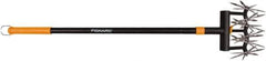 Fiskars - Cultivator with 39 to 63" Telescopic Steel Handle - 36 Tines, 2-1/4" Tine Length - All Tool & Supply