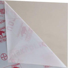 Made in USA - 1/8" Thick x 2' Wide x 4' Long, Polycarbonate Sheet - Gray, Rockwell R-118 Hardness, ±10% Tolerance - All Tool & Supply