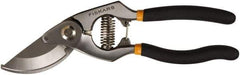 Fiskars - By-Pass Pruner - 3/4" Long Steel Blade, 5-1/2" Long Comfort Hand Grip Handle - All Tool & Supply