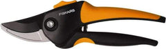 Fiskars - By-Pass Pruner - 5/8" Long Steel Blade, 5-1/2" Long Comfort Hand Grip Handle - All Tool & Supply