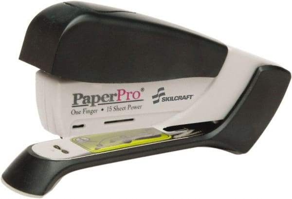 Ability One - 15 Sheet Desktop Stapler - Black, Gray - All Tool & Supply