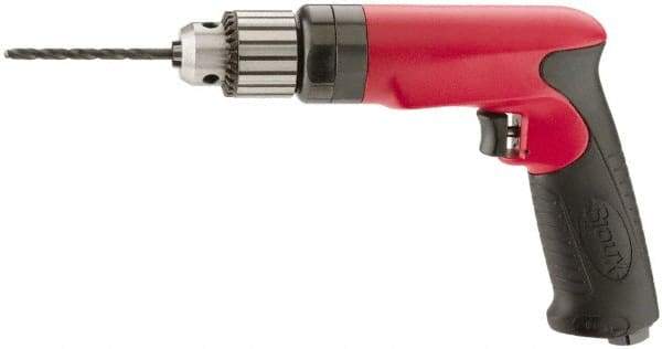 Sioux Tools - 1/2" Keyed Chuck - Pistol Grip Handle, 400 RPM, 14.16 LPS, 30 CFM, 1 hp - All Tool & Supply