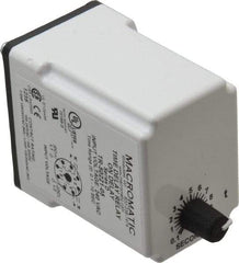 Macromatic - 8 Pin, Multiple Range DPDT Time Delay Relay - 10 Contact Amp, 240 VAC, Knob - All Tool & Supply