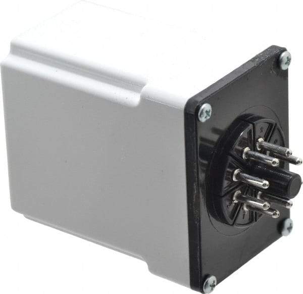 Macromatic - 8 Pin, Multiple Range DPDT Time Delay Relay - 10 Contact Amp, 120 VAC/VDC, Knob - All Tool & Supply