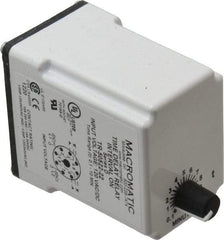 Macromatic - 8 Pin, 10 min Delay, Multiple Range DPDT Time Delay Relay - 10 Contact Amp, 120 VAC/VDC, Knob - All Tool & Supply