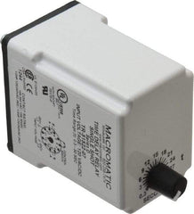 Macromatic - 11 Pin, Multiple Range DPDT Time Delay Relay - 10 Contact Amp, 120 VAC/VDC, Knob - All Tool & Supply