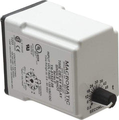 Macromatic - 11 Pin, Multiple Range DPDT Time Delay Relay - 10 Contact Amp, 120 VAC/VDC, Knob - All Tool & Supply