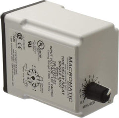 Macromatic - 11 Pin, 10 min Delay, Multiple Range DPDT Time Delay Relay - 10 Contact Amp, 120 VAC/VDC, Knob - All Tool & Supply