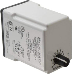 Macromatic - 11 Pin, Multiple Range DPDT Time Delay Relay - 10 Contact Amp, 24 VAC/VDC, Knob - All Tool & Supply