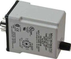 Macromatic - 11 Pin, Multiple Range DPDT Time Delay Relay - 10 Contact Amp, 24 VAC/VDC, Knob - All Tool & Supply