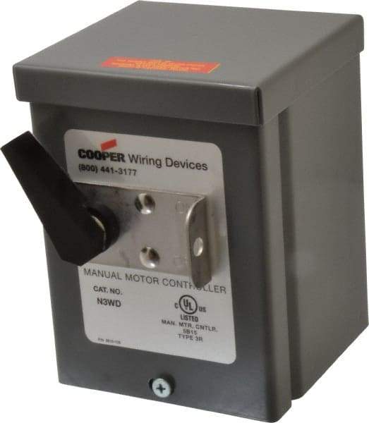 Cooper Wiring Devices - Steel Pushbutton Switch Enclosure - 3 NEMA Rated - All Tool & Supply