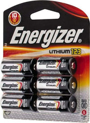 Energizer - Size 123, Lithium, 6 Pack, Photo Battery - 3 Volts, Flat Terminal, CR17345, ANSI, IEC Regulated - All Tool & Supply