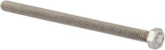 Value Collection - M5x0.80mm Metric Coarse, 80mm Length Under Head Hex Head Cap Screw - Fully Threaded, Grade 18-8 & Austenitic A2 Stainless Steel, Uncoated, 8mm Hex - All Tool & Supply