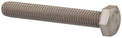 Value Collection - M8x1.25mm Metric Coarse, 55mm Length Under Head Hex Head Cap Screw - Fully Threaded, Grade 18-8 & Austenitic A2 Stainless Steel, Uncoated, 13mm Hex - All Tool & Supply