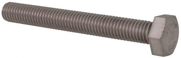 Value Collection - M8x1.25mm Metric Coarse, 65mm Length Under Head Hex Head Cap Screw - Fully Threaded, Grade 18-8 & Austenitic A2 Stainless Steel, Uncoated, 13mm Hex - All Tool & Supply