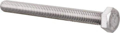 Value Collection - M8x1.25mm Metric Coarse, 80mm Length Under Head Hex Head Cap Screw - Fully Threaded, Grade 18-8 & Austenitic A2 Stainless Steel, Uncoated, 13mm Hex - All Tool & Supply