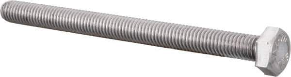 Value Collection - M8x1.25mm Metric Coarse, 100mm Length Under Head Hex Head Cap Screw - Fully Threaded, Grade 18-8 & Austenitic A2 Stainless Steel, Uncoated, 13mm Hex - All Tool & Supply