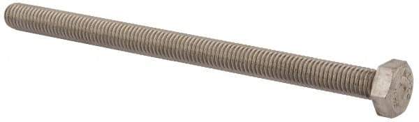 Value Collection - M8x1.25mm Metric Coarse, 120mm Length Under Head Hex Head Cap Screw - Fully Threaded, Grade 18-8 & Austenitic A2 Stainless Steel, Uncoated, 13mm Hex - All Tool & Supply