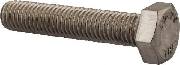 Value Collection - M12x1.75mm Metric Coarse, 60mm Length Under Head Hex Head Cap Screw - Fully Threaded, Grade 18-8 & Austenitic A2 Stainless Steel, Uncoated, 19mm Hex - All Tool & Supply