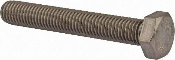 Value Collection - M12x1.75mm Metric Coarse, 80mm Length Under Head Hex Head Cap Screw - Fully Threaded, Grade 18-8 & Austenitic A2 Stainless Steel, Uncoated, 19mm Hex - All Tool & Supply