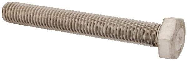 Value Collection - M12x1.75mm Metric Coarse, 90mm Length Under Head Hex Head Cap Screw - Fully Threaded, Grade 18-8 & Austenitic A2 Stainless Steel, Uncoated, 19mm Hex - All Tool & Supply