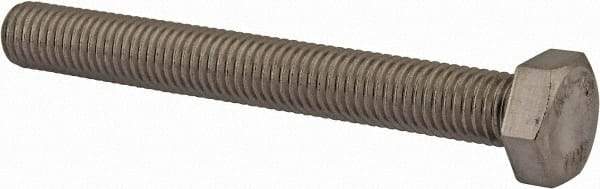 Value Collection - M12x1.75mm Metric Coarse, 100mm Length Under Head Hex Head Cap Screw - Fully Threaded, Grade 18-8 & Austenitic A2 Stainless Steel, Uncoated, 19mm Hex - All Tool & Supply