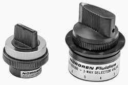 Norgren - 10-32 UNF Selector Valve - 2-Way, 2 Position, 0.03 CV Rate & Rotary Switch Detented - All Tool & Supply