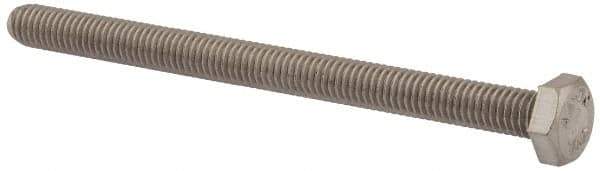 Value Collection - M6x1.00mm Metric Coarse, 80mm Length Under Head Hex Head Cap Screw - Fully Threaded, Grade 316 & Austenitic A4 Stainless Steel, Uncoated, 10mm Hex - All Tool & Supply