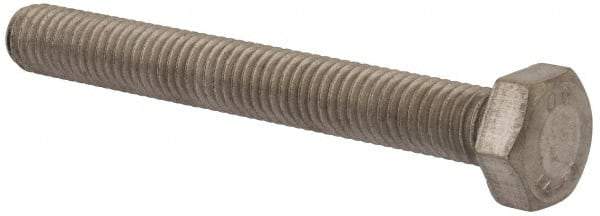 Value Collection - M8x1.25mm Metric Coarse, 65mm Length Under Head Hex Head Cap Screw - Fully Threaded, Grade 316 & Austenitic A4 Stainless Steel, Uncoated, 13mm Hex - All Tool & Supply