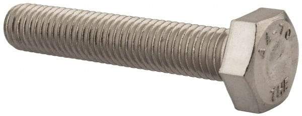 Value Collection - M10x1.50mm Metric Coarse, 55mm Length Under Head Hex Head Cap Screw - Fully Threaded, Grade 316 & Austenitic A4 Stainless Steel, Uncoated, 17mm Hex - All Tool & Supply