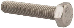 Value Collection - M12x1.75mm Metric Coarse, 60mm Length Under Head Hex Head Cap Screw - Fully Threaded, Grade 316 & Austenitic A4 Stainless Steel, Uncoated, 19mm Hex - All Tool & Supply