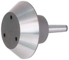 Bison - M8x1.25" Thread, 5MT Taper, Steel Lathe Pipe Head Point Shank - 9.51" OAL, 3,200 Max RPM, Compatible with Live Centers - All Tool & Supply