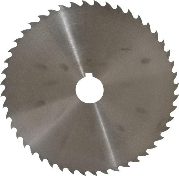Value Collection - 8" Diam x 3/32" Blade Thickness x 1-1/4" Arbor Hole Diam, 48 Tooth Slitting and Slotting Saw - Arbor Connection, Right Hand, Uncoated, High Speed Steel, Concave Ground, Contains Keyway - All Tool & Supply