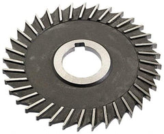 Value Collection - 3" Blade Diam x 1/16" Blade Thickness, 1" Hole, 32 Teeth, High Speed Steel Side Chip Saw - Straight Tooth, Arbor Connection, Right Hand Cut, Uncoated, with Keyway - All Tool & Supply