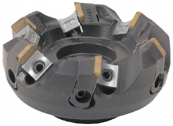 Tungaloy - 3.15" Cut Diam, 1" Arbor Hole, 0.157" Max Depth of Cut, 45° Indexable Chamfer & Angle Face Mill - 6 Inserts, SD..N42Z..N Insert, Right Hand Cut, 6 Flutes, Series TMD - All Tool & Supply